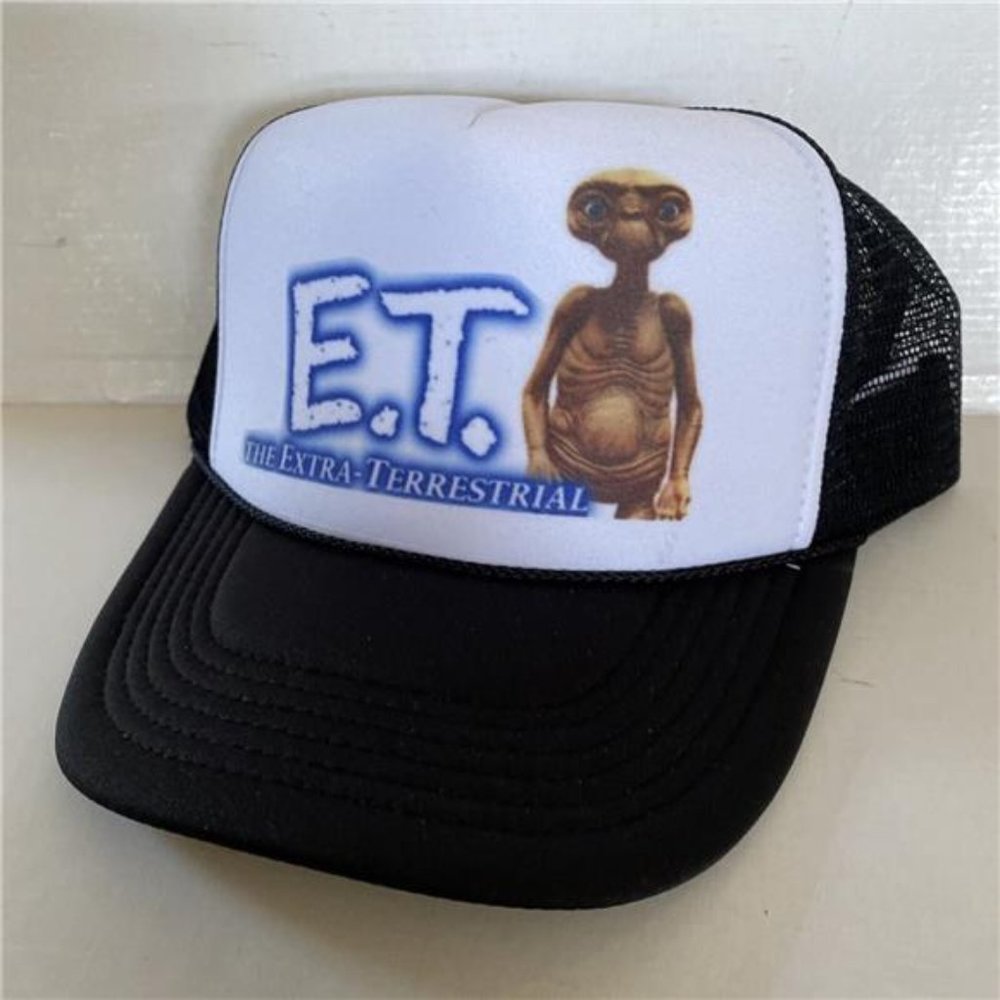 Retro 80s Vintage E. T. Movie Hat The Extra-Terrestrial Trucker Hat Aliens Fans - Picture 4 of 4